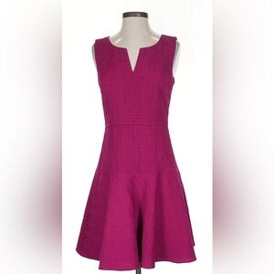 PRE-LOVED Ann Taylor Fuchsia Sleeveless Fit and Flare Dress, Size 12